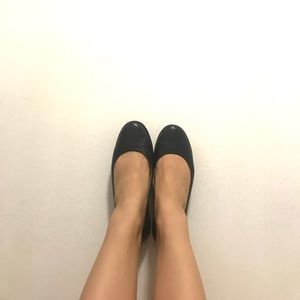 Leather ballet flats